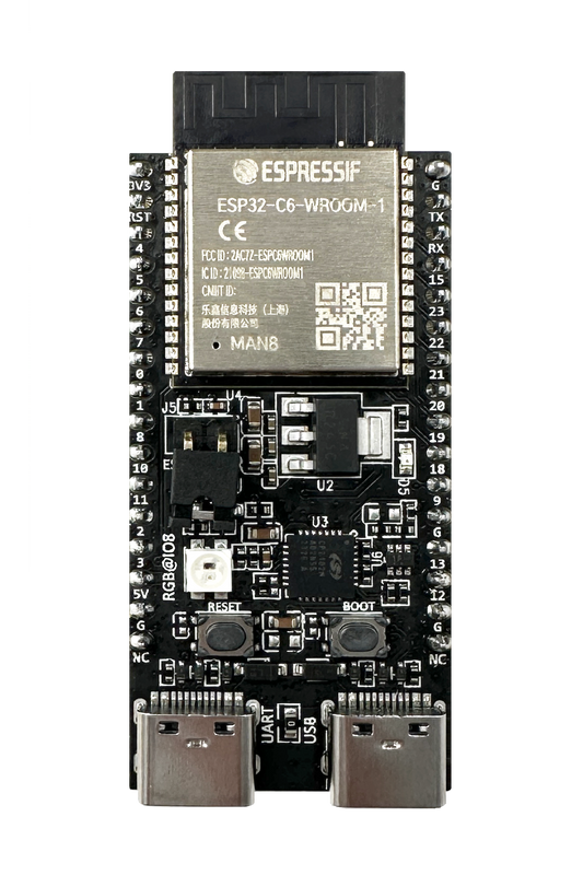 ESP32‑C6‑N16 Wi‑Fi 6 Bluetooth Zigbee Development Board (Welded Headers)